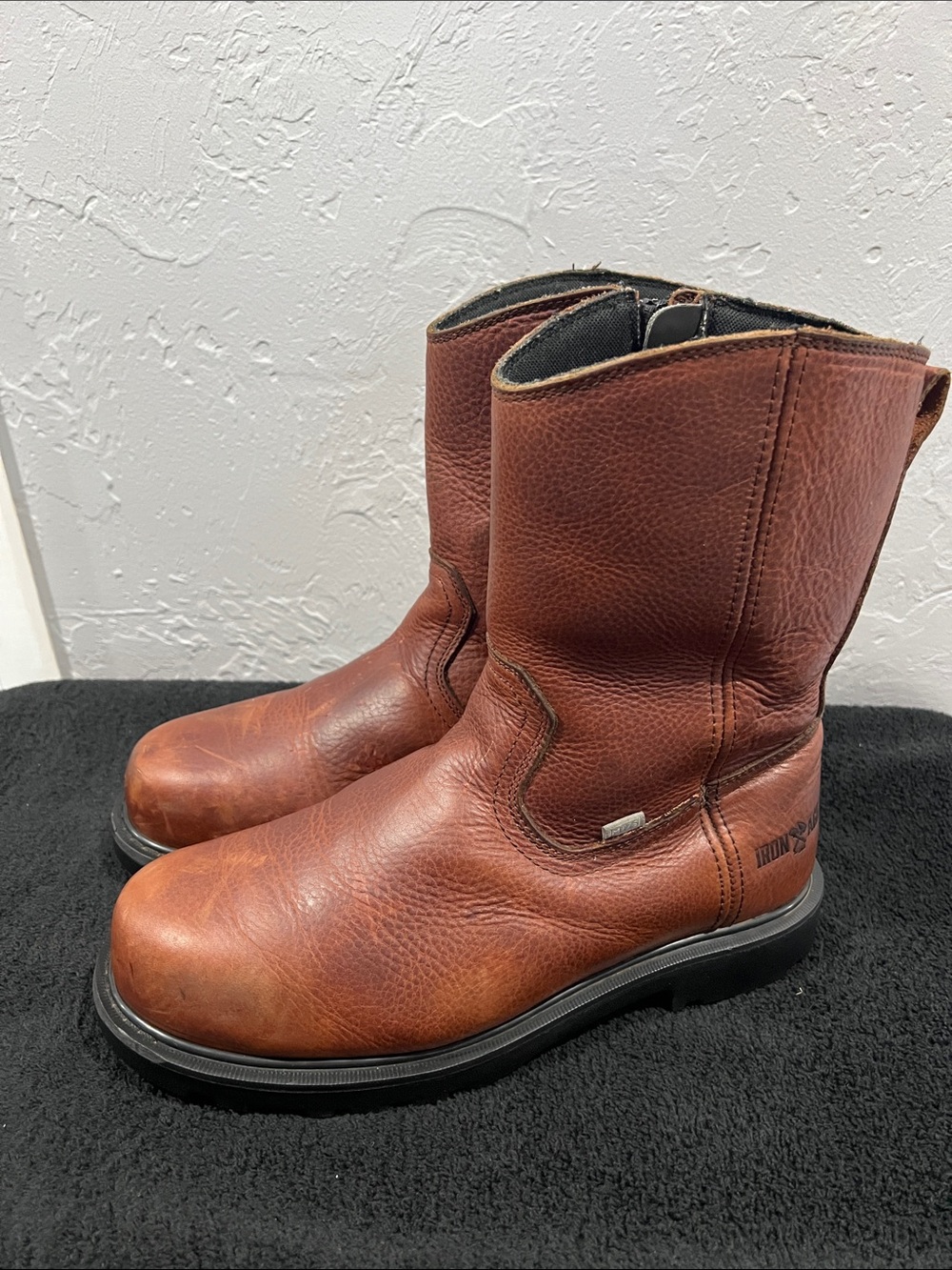 🔥🔥 IRON AGE Men's Hauler Flex-Met Composite Toe Side Zipper Work Boots Sz 11W